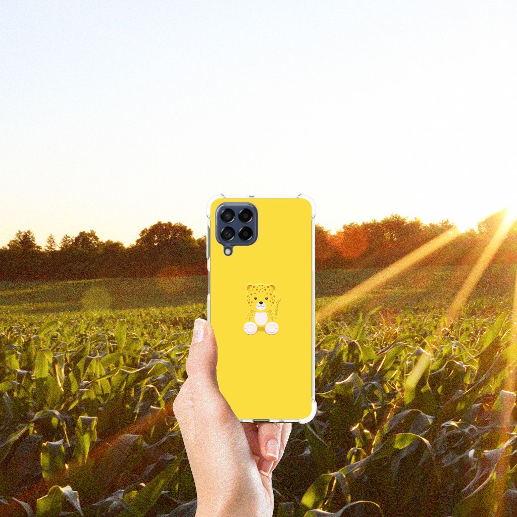 Samsung Galaxy M53 Stevig Bumper Hoesje Baby Leopard B2C Telecom