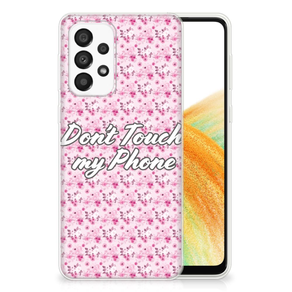 Samsung Galaxy A33 5G Silicone-hoesje Flowers Pink DTMP B2C Telecom