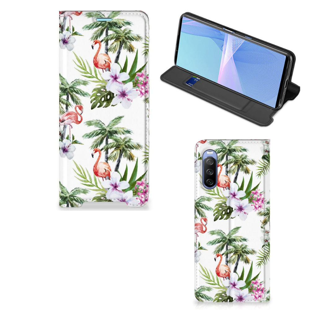 Sony Xperia 10 III Hoesje maken Flamingo Palms - B2C Telecom