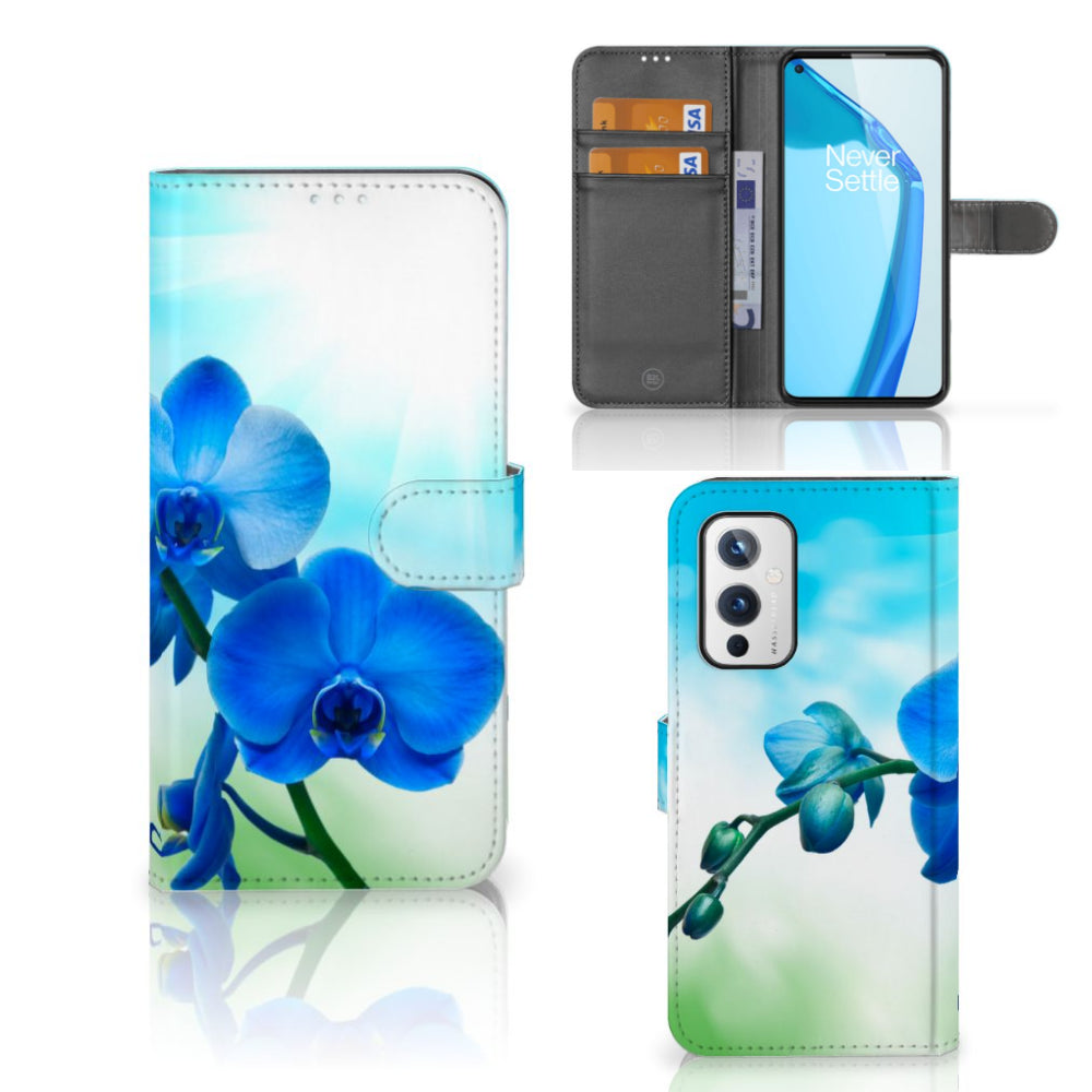 OnePlus 9 Hoesje Orchidee Blauw - Cadeau voor je Moeder