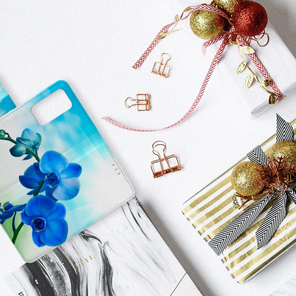 Huawei P40 Pro Hoesje Orchidee Blauw - Cadeau voor je Moeder