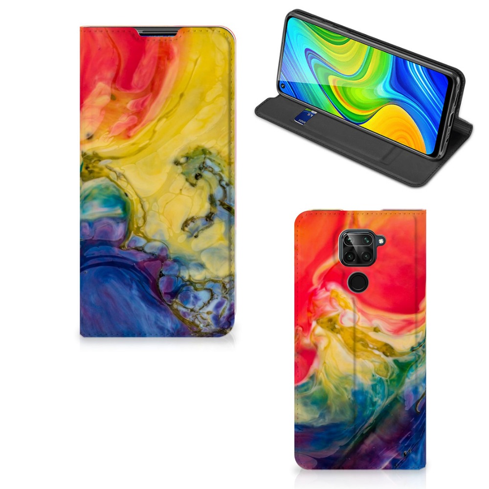 Bookcase Xiaomi Redmi Note 9 Watercolor Dark - B2C Telecom