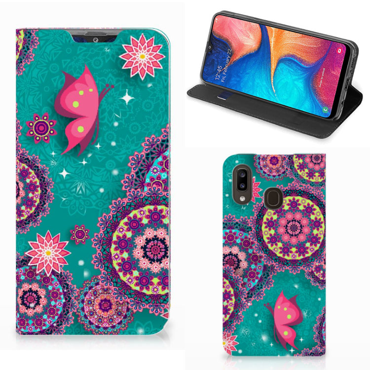 Samsung Galaxy A30 Bookcase Cirkels en Vlinders