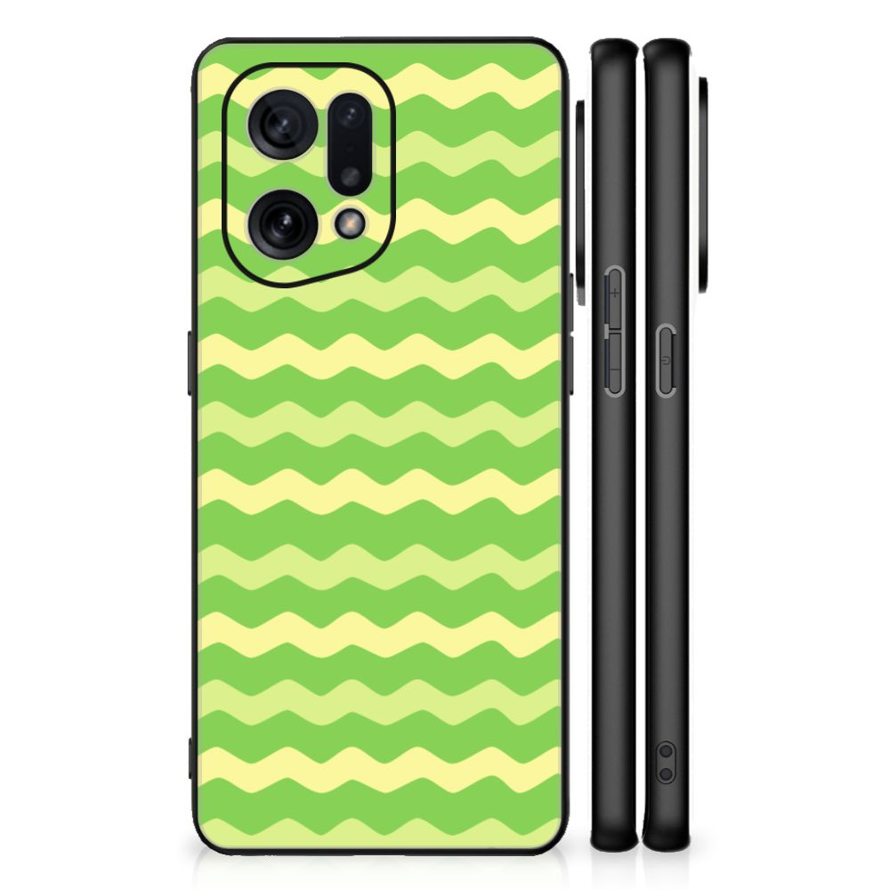 OPPO Find X5 Back Case Waves Green B2C Telecom