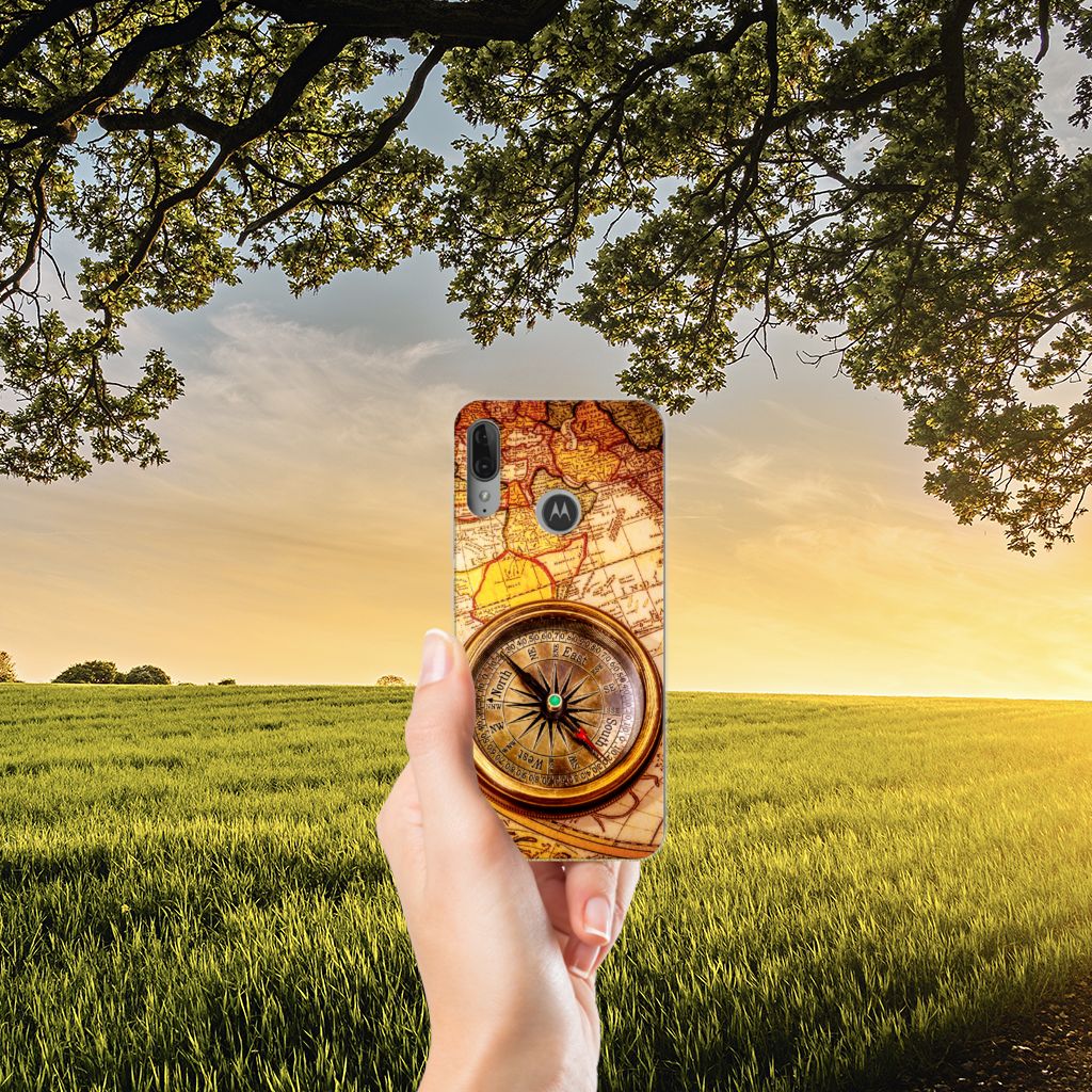 Motorola Moto E6 Plus Siliconen Back Cover Kompas
