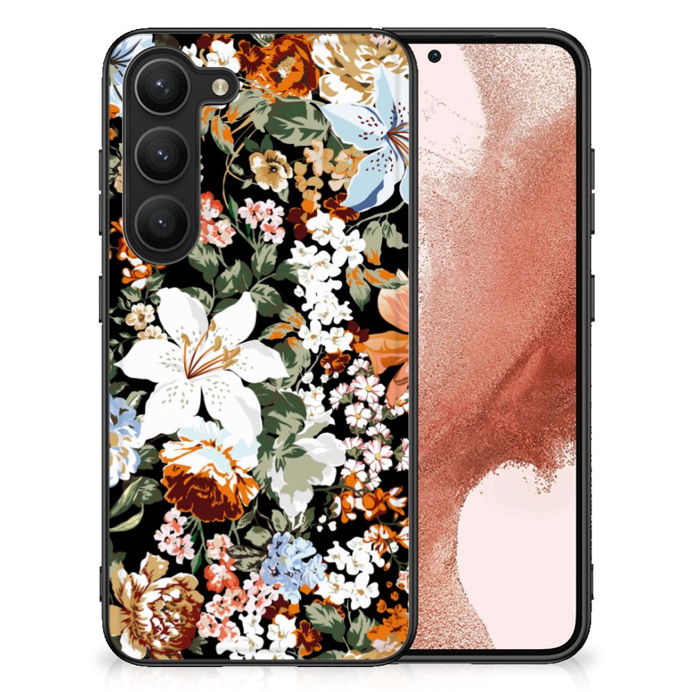 Bloemen Hoesje voor Samsung Galaxy S23 Dark Flowers B2C Telecom