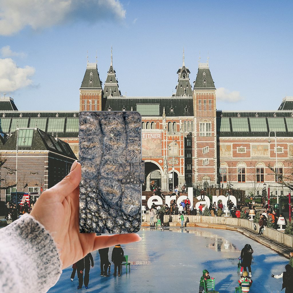 Huawei P10 Lite Telefoonhoesje met Pasjes Krokodillenprint