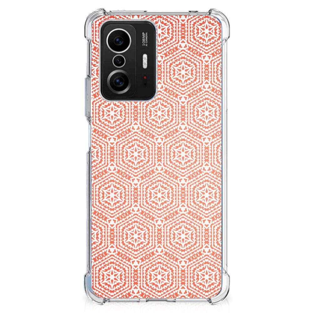 Xiaomi 11T | 11T Pro Doorzichtige Silicone Hoesje Pattern Orange