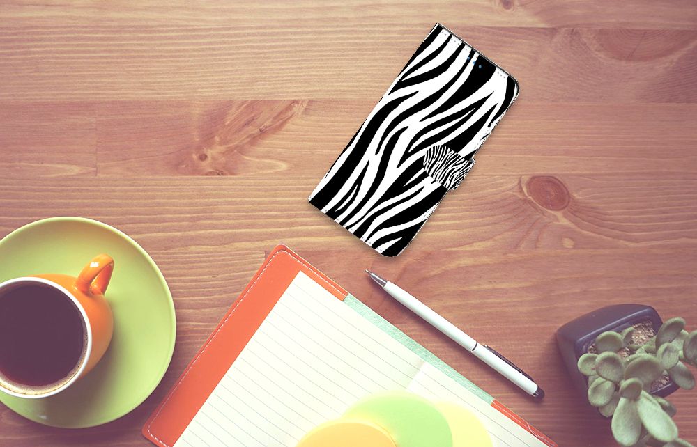 Motorola Moto E32 | Moto E32s Telefoonhoesje met Pasjes Zebra