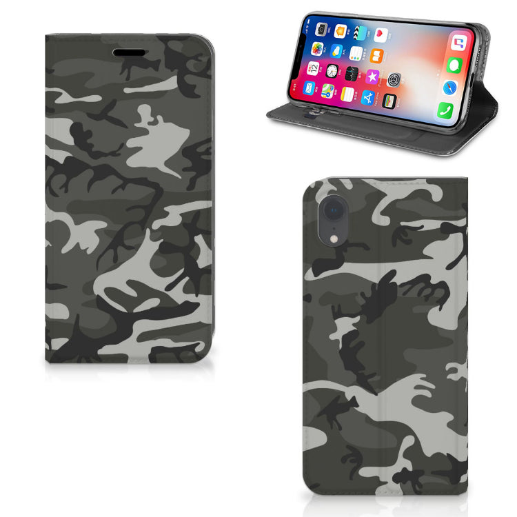 Apple iPhone Xr Hoesje met Magneet Army Light