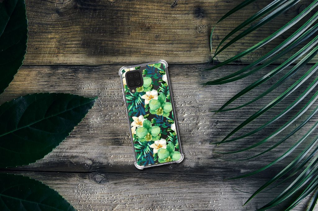 Samsung Galaxy A12 Case Orchidee Groen - B2C Telecom