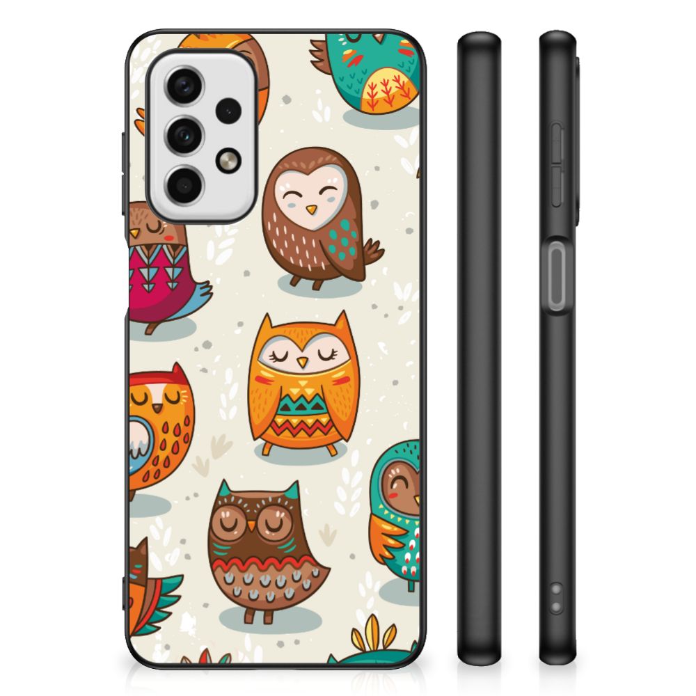 Samsung Galaxy A23 Dierenprint Telefoonhoesje Vrolijke Uilen B2C Telecom