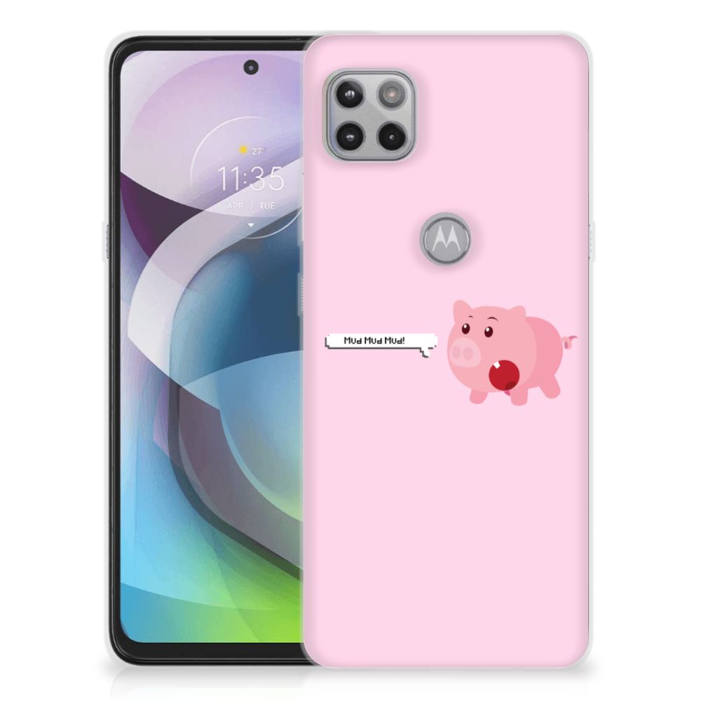 Motorola Moto G 5G Telefoonhoesje met Naam Pig Mud