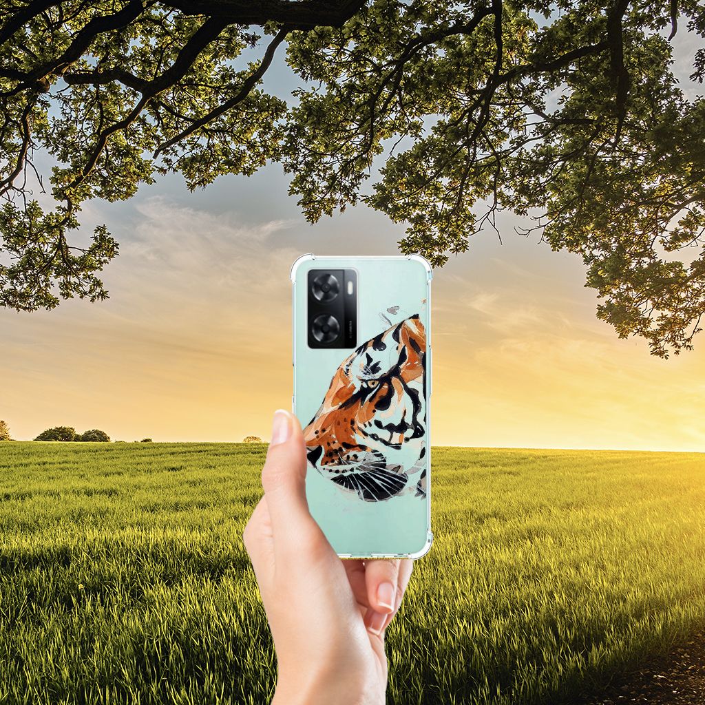 Back Cover OPPO A57 | A57s | A77 4G Watercolor Tiger B2C Telecom
