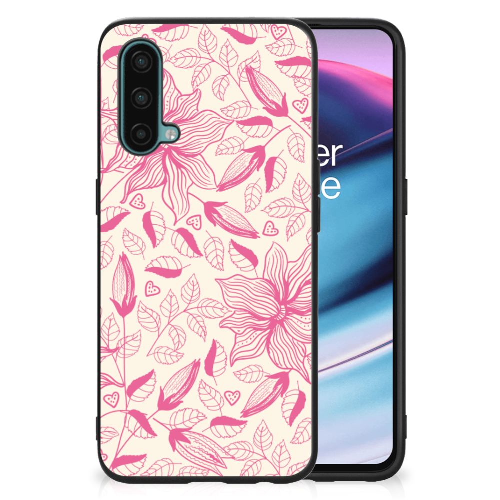 OnePlus Nord CE 5G Bloemen Hoesje Pink Flowers