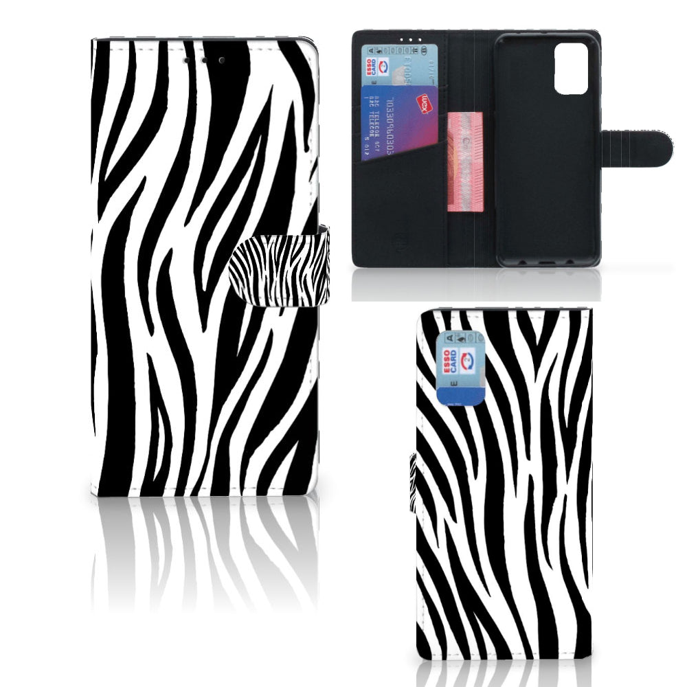 Samsung Galaxy A02s | M02s Telefoonhoesje met Pasjes Zebra