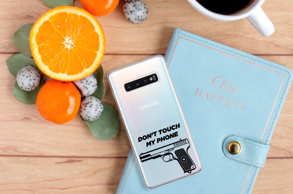 Samsung Galaxy S10 Plus Silicone-hoesje Pistol DTMP