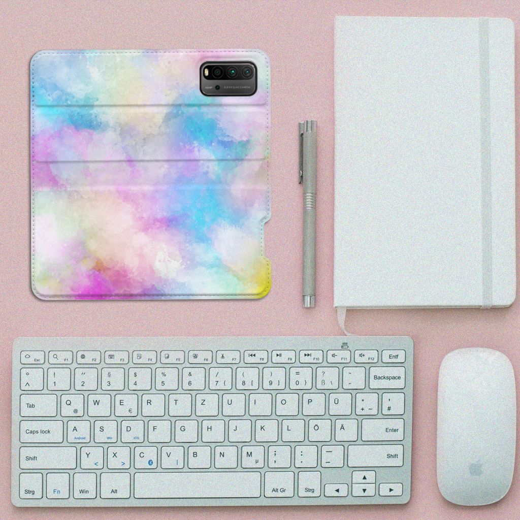 Bookcase Xiaomi Poco M3 | Redmi 9T Watercolor Light - B2C Telecom