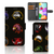 Samsung Galaxy A41 Leuk Hoesje Cartoon met kleurrijke dierenprints op zwarte achtergrond.