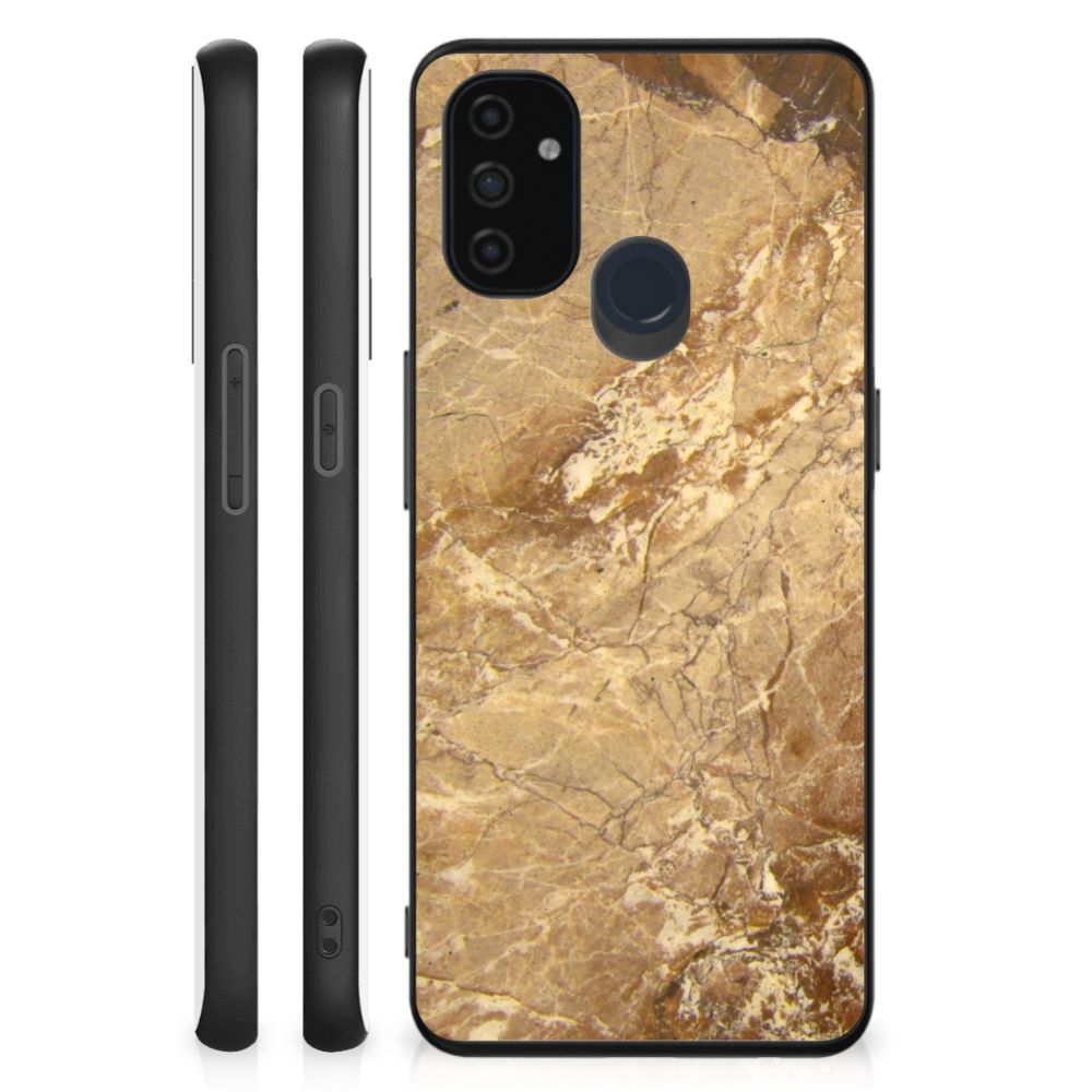 OnePlus Nord N100 Marmeren Print Telefoonhoesje Marmer Creme B2C Telecom