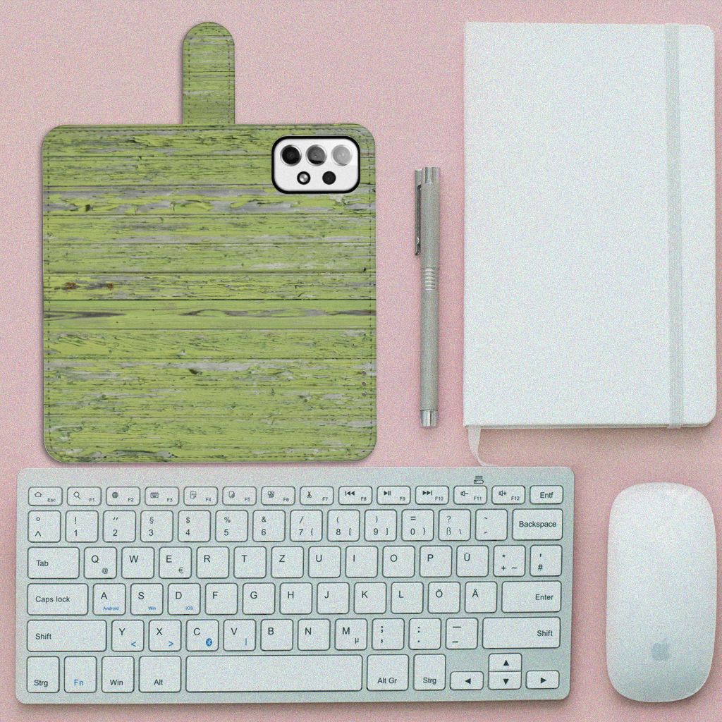 Samsung Galaxy A73 5G Book Style Case Green Wood