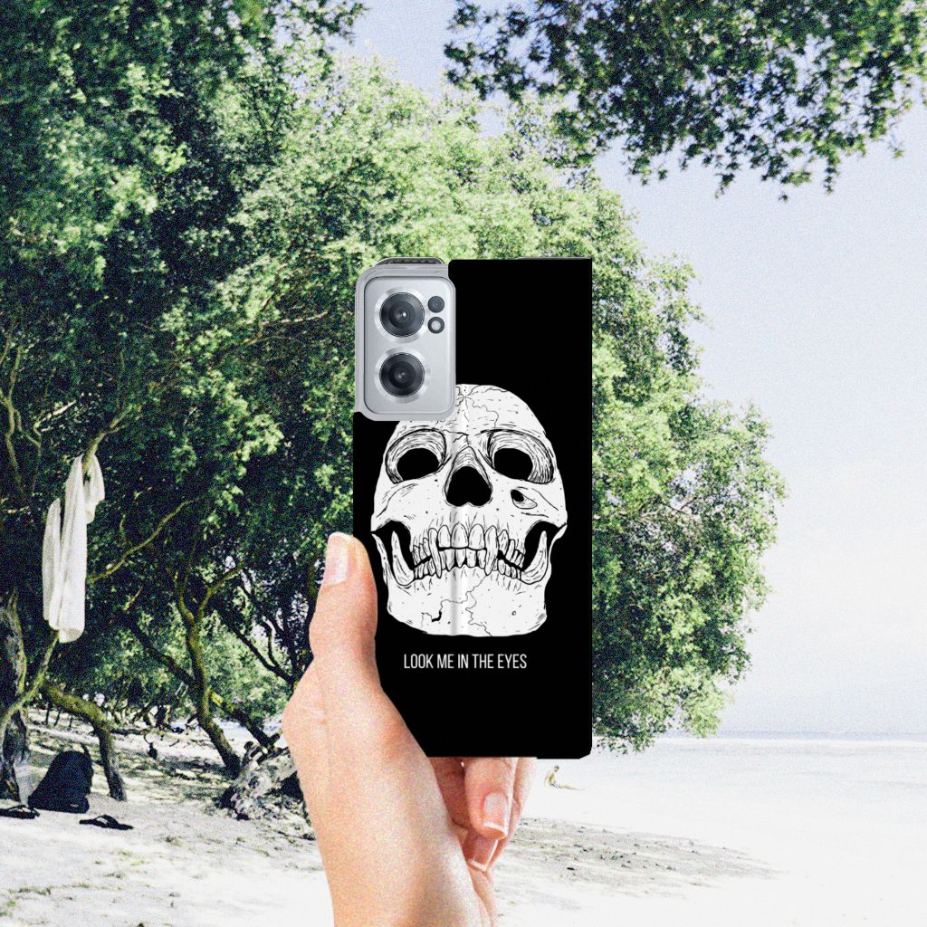 Mobiel BookCase OnePlus Nord CE 2 5G Skull Eyes - B2C Telecom