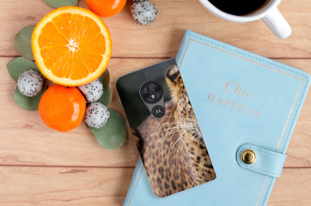 Motorola Moto G7 Play Hoesje maken Luipaard - B2C Telecom