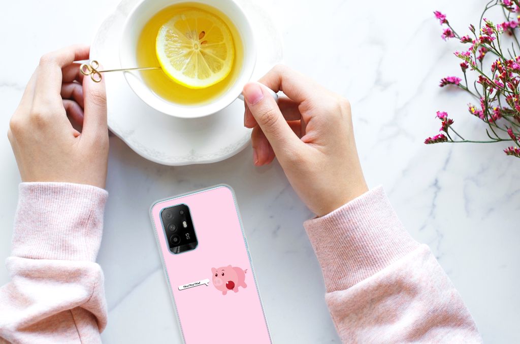 OPPO A94 5G | Reno5 Z Telefoonhoesje met Naam Pig Mud B2C Telecom