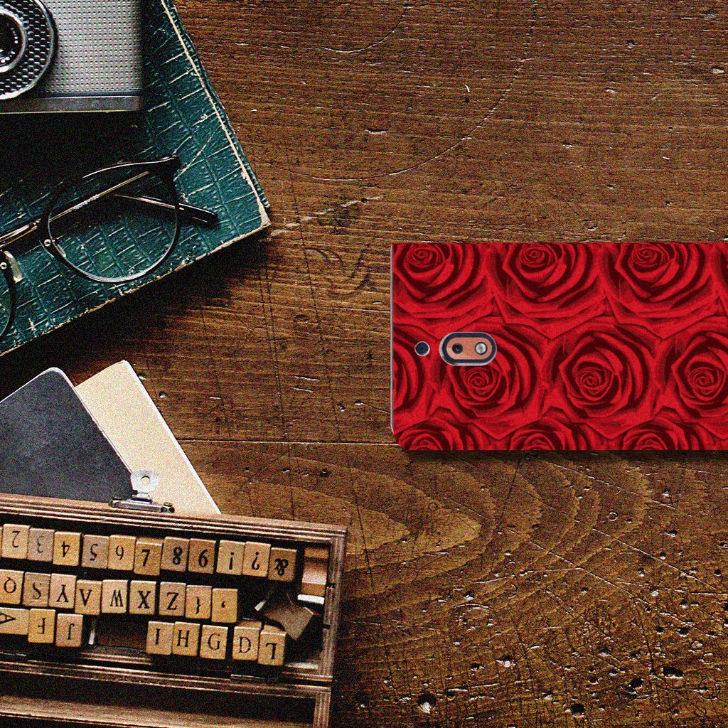 Nokia 2.1 2018 Smart Cover Red Roses