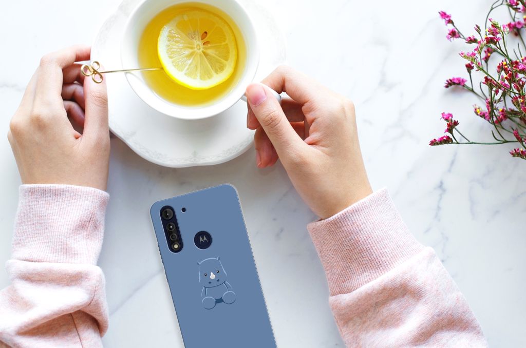 Motorola Moto G8 Power Lite Telefoonhoesje met Naam Baby Rhino B2C Telecom