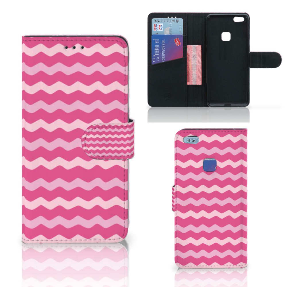 Huawei P10 Lite Telefoon Hoesje Waves Pink