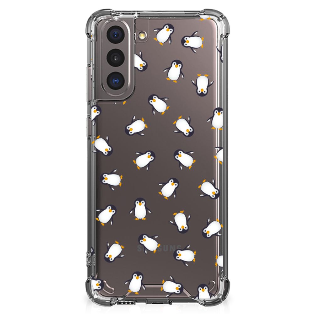 Doorzichtige Silicone Hoesje voor Samsung Galaxy S21 Pinguïn