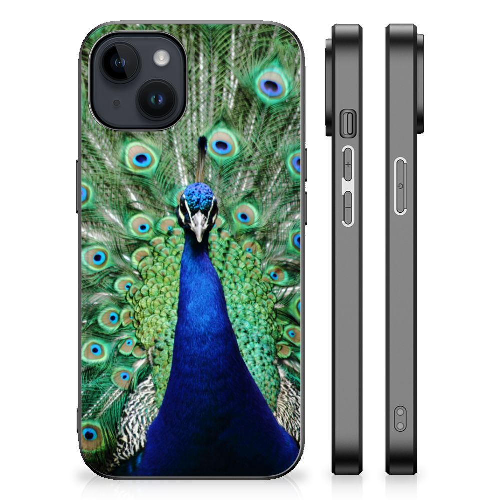 iPhone 15 Plus Dierenprint Telefoonhoesje Pauw