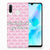 Huawei P30 Lite Silicone-hoesje Flowers Pink DTMP