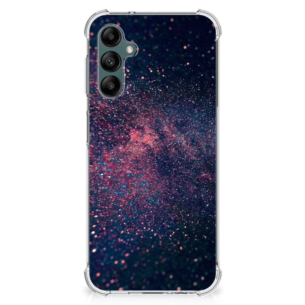 Samsung Galaxy A14 5G/4G Shockproof Case Stars with a cosmic starry design in vibrant colors.