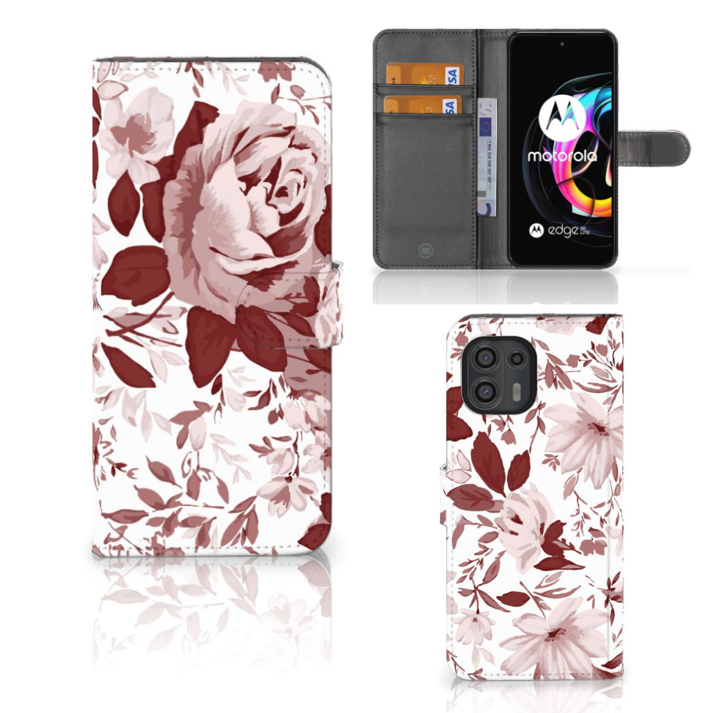 Hoesje Motorola Edge 20 Lite Watercolor Flowers