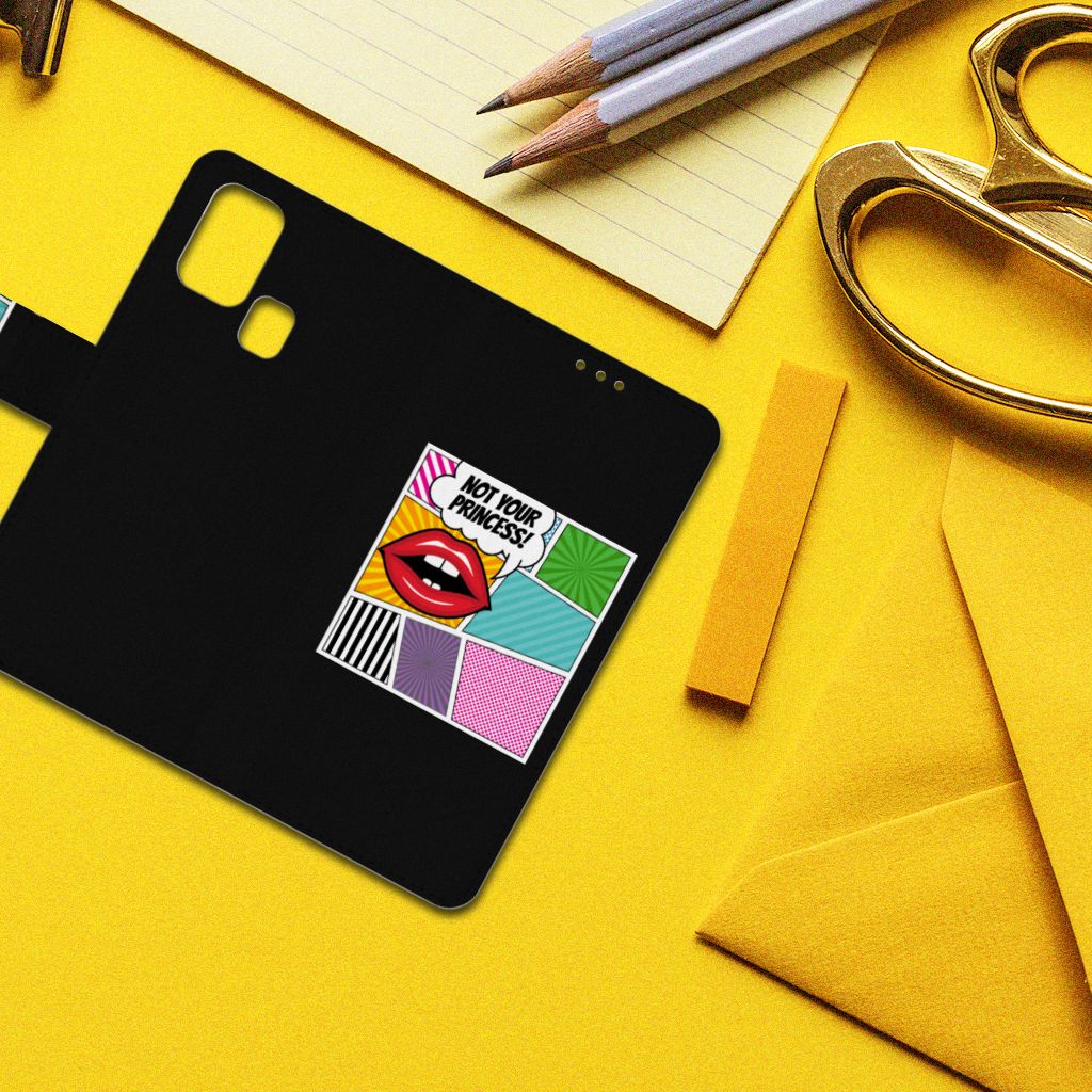 Samsung Galaxy M31 Wallet Case met Pasjes Popart Princess