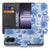 OnePlus Nord CE 5 Blauw Bloemen Hoesje Voor OnePlus Nord CE 5 Bookcase Hoesje PU-Leer Vooraanzicht