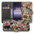 OnePlus Nord CE 5 Book Case & Portemonnee Hoesje met Paars Wit Bloemen en Pasjesvak Functie design bloemen uitgelicht