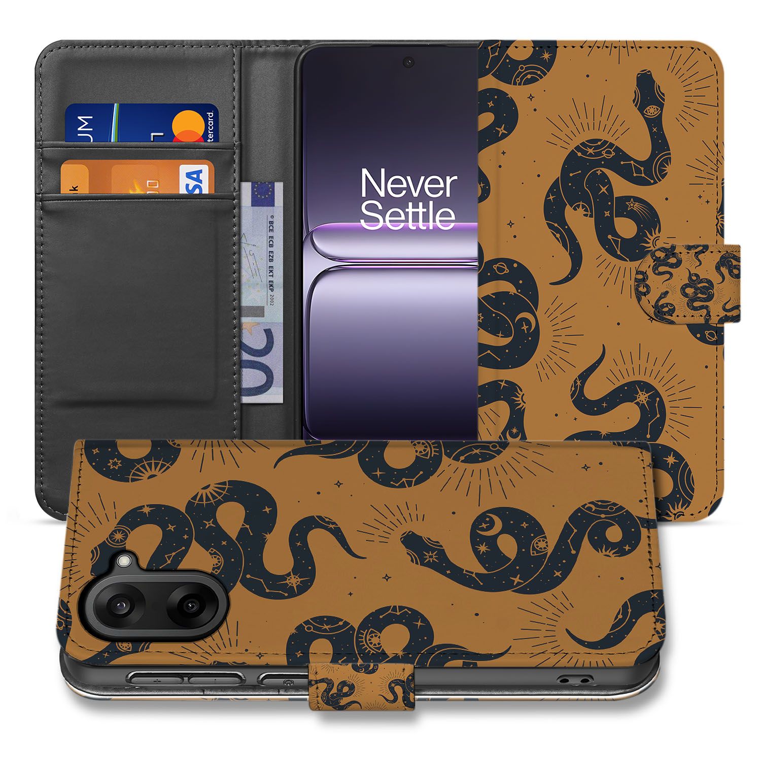 OnePlus Nord CE 5 Slangenontwerp Hoesje Voor OnePlus Nord CE 5 Book Case voorkant achterkant