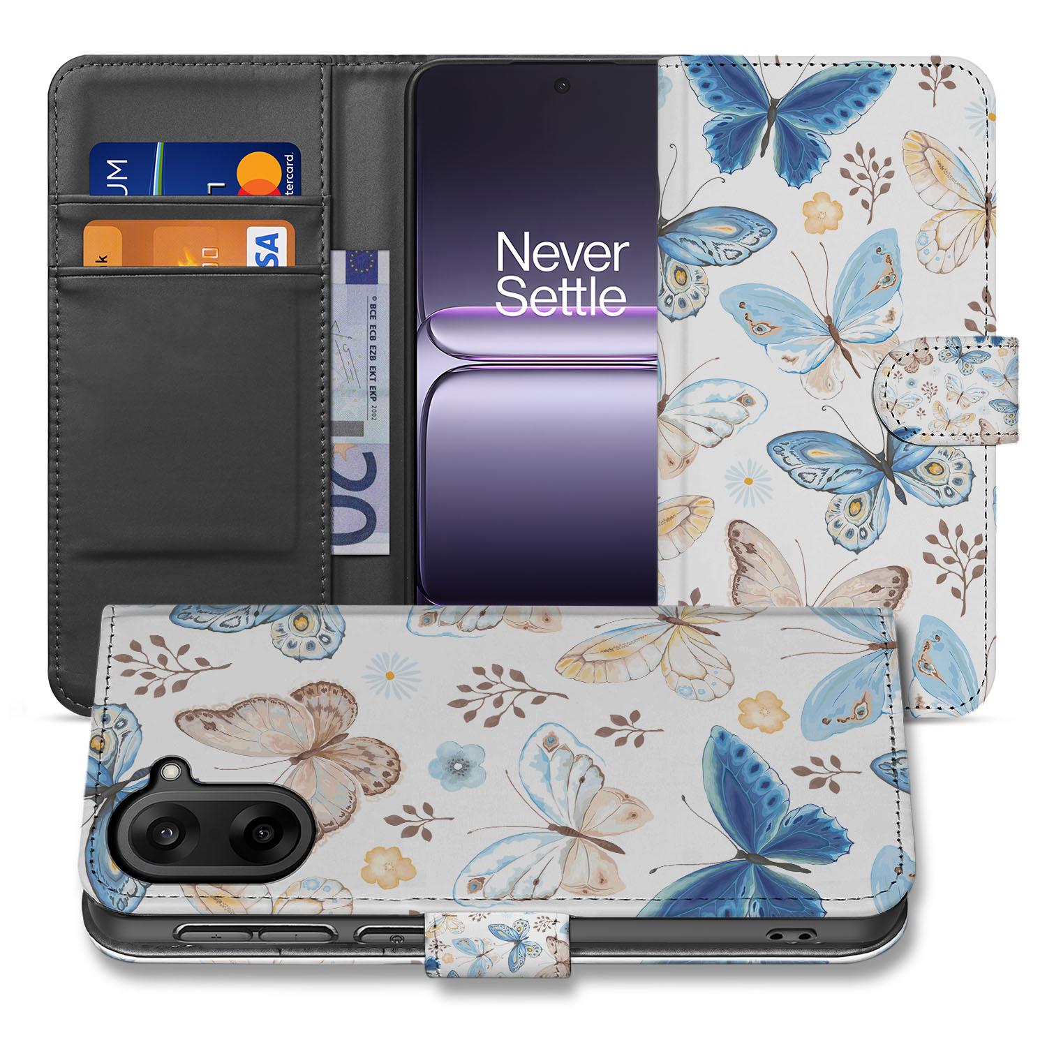 Vlinder Wallet Hoesje Voor OnePlus Nord CE 5 Portemonnee Hoesje vlinder design voorkant