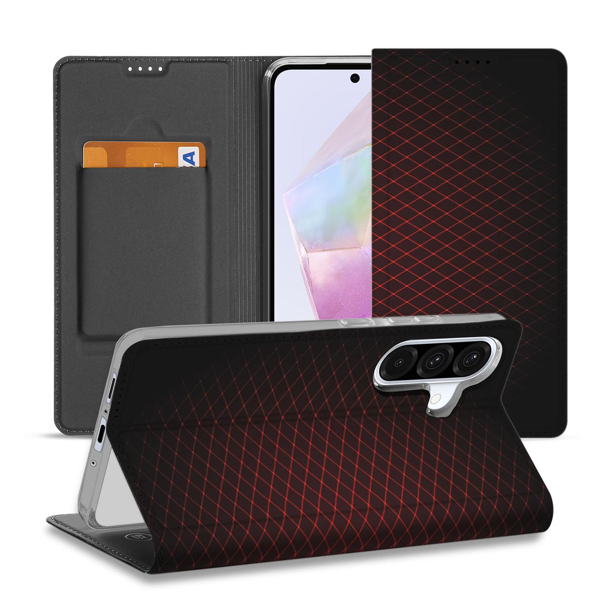 Samsung Galaxy A56 A36 Hoesje Geruit Rood positie 1