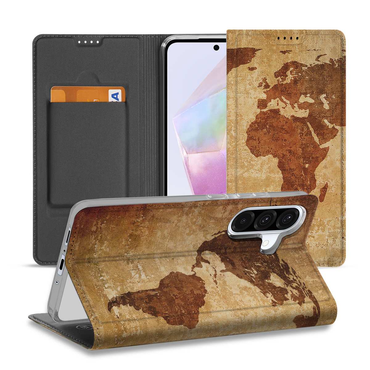 Samsung Galaxy A56 A36 Hoesje Wereldkaart positie 1