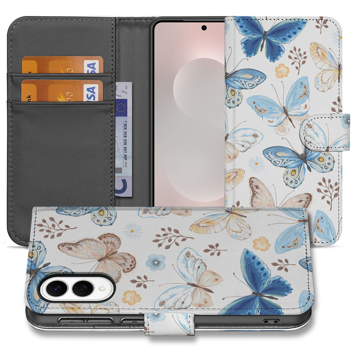 Telefoonhoesje met Pasjes voor Samsung Galaxy S25 Edge Vlinder