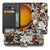 Dark Flowers Samsung Galaxy Xcover 7 Pro Portemonnee Hoesje donkerbloemen design voorzijde