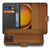 Donker Hout Samsung Galaxy Xcover 7 Pro Book Case boek case donker hout aanzicht