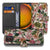 Portemonnee Hoesje Samsung Galaxy Xcover 7 Pro Paars Wit Bloemen voorkant en binnenkant met bloemenprint
