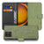 Groen Houtnerf Samsung Galaxy Xcover 7 Pro Bookcase Hoesje voorzijde achterkant