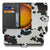 Samsung Galaxy Xcover 7 Pro Speelse Koeienvlekken Design Book Case Portemonnee Hoesje vooraanzicht