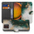 Samsung Galaxy Xcover 7 Pro Book Case Portemonnee Hoesje Marmer Groen PU Leer aanzicht
